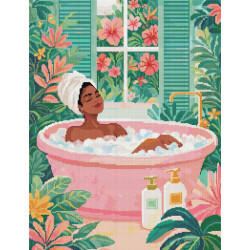 Diamond Painting Bain Relaxant Tropical – Toile Bien-être | Lé-Li