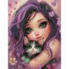 Diamond Painting Fille et Chaton | Lé-Li