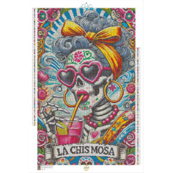 Diamond Painting La Chismosa – Squelette Mexicain Pin-Up Coloré | Lé-Li
