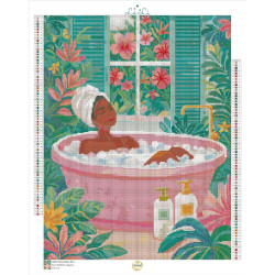 Diamond Painting Bain Relaxant Tropical – Toile Bien-être | Lé-Li