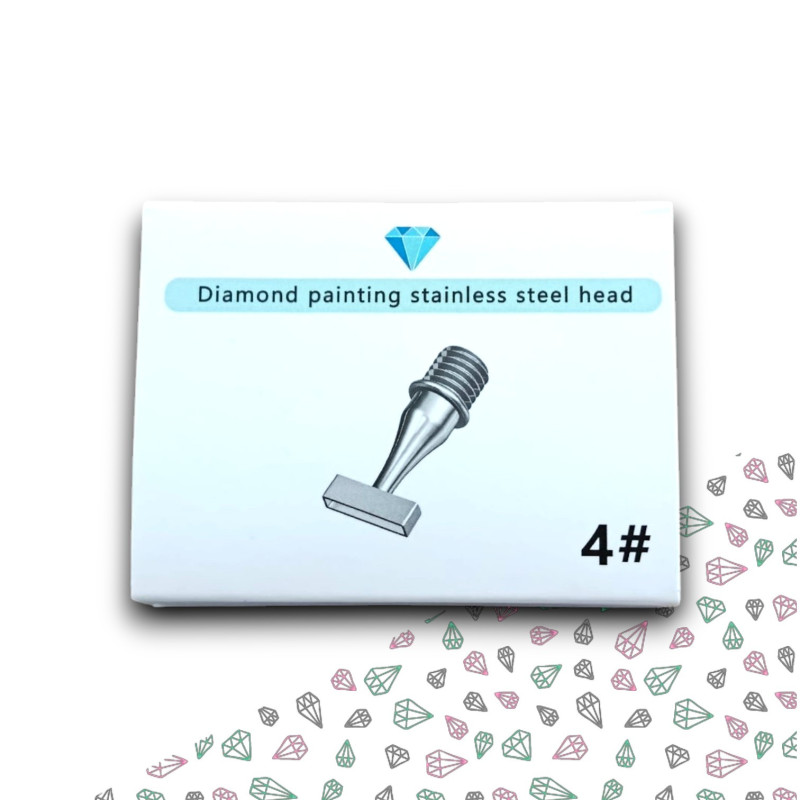 Embout 4 pour Stylet diamond painting – Embouts Argent dévissables