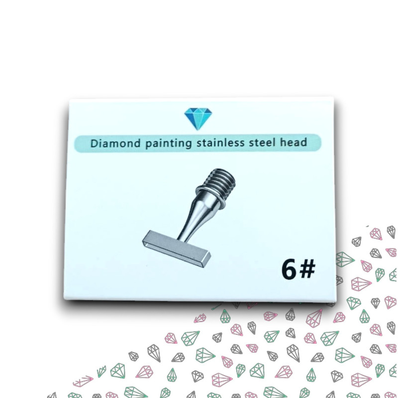 Embout 6 pour Stylet diamond painting – Embouts Argent dévissables