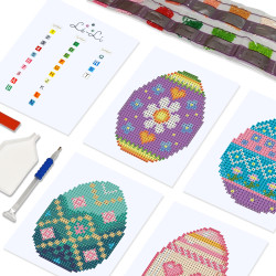 Mini kit diamond painting Pâques facile – 6 œufs décoratifs à créer | Lé-Li