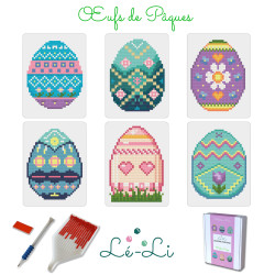 Mini kit diamond painting Pâques facile – 6 œufs décoratifs à créer | Lé-Li