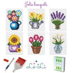Mini kit diamond painting fleurs – 6 modèles floraux relaxants | Lé-Li