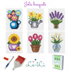 Mini kit diamond painting fleurs – 6 modèles floraux relaxants | Lé-Li