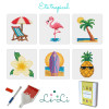 Mini kit diamond painting été facile – 6 modèles tropicaux à créer | Lé-Li