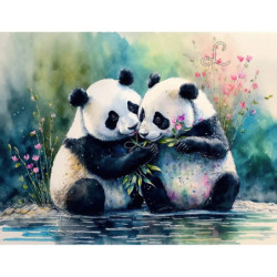 Diamond Painting Pandas Mignons Premium | Lé-Li
