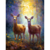 Chevreuils à l'orée du bois - Premium Broderie Diamant