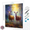 Chevreuils à l'orée du bois - Premium Broderie Diamant