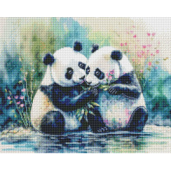Diamond Painting Pandas Mignons Premium | Lé-Li