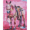 Pink Horse - Premium Broderie Diamant